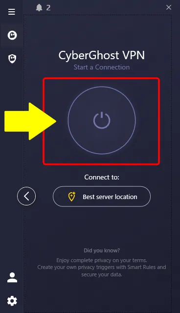 VPNの接続開始を表す画像